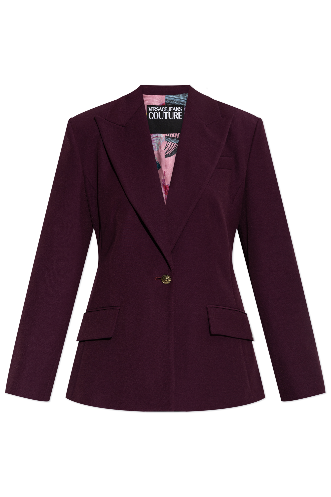 Burgundy Blazer with pockets Versace Jeans Couture - Vitkac